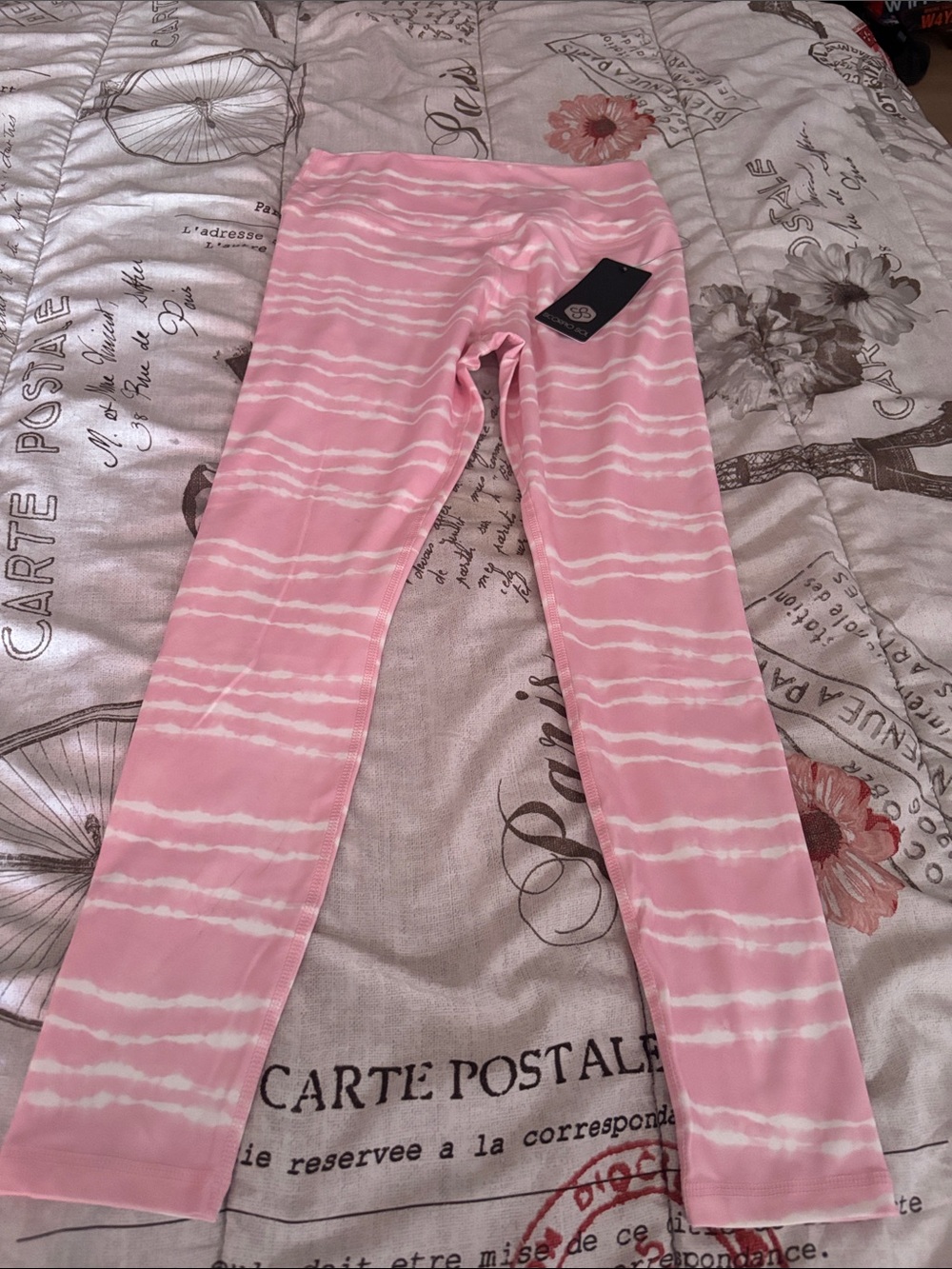 Scorpio Sol Pink & White Tie-Dye women Leggings